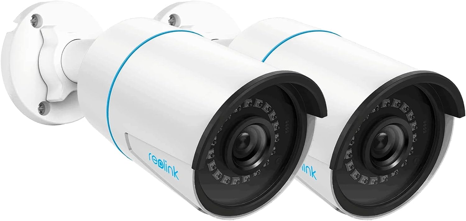 Reolink 5MP Smart PoE beveiligingscamera voor buiten met detectie van mensen/voertuig, bullet CCTV IP-camera met microSD-kaartgroef, Met audio-opname, RLC-510A 2Pack (bijgewerkte versie van RLC-410)
